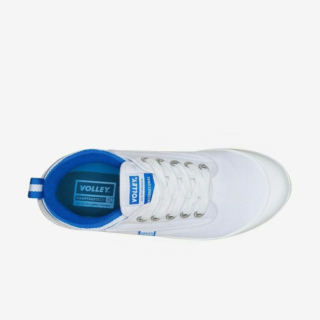 2 x Mens Volley White & Blue International Low Volleys Shoes