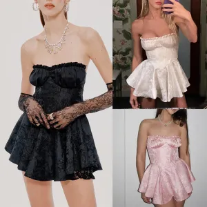 2023 Hot Trade New   Hot Selling Multi-Color Short Strapless Dress Dress Corset Skirt