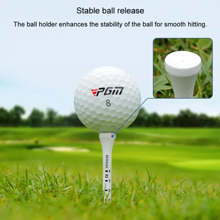 30pcs /Box PGM QT029 Golf Wooden Tee Limit Adjustable Height Ball Spike Golf Depth Marker Tee(83mm)