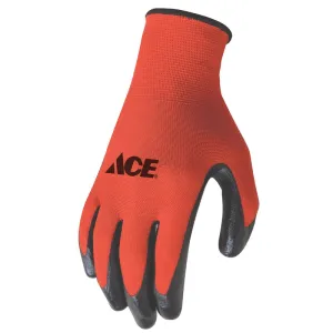 Ace Men's Indoor/Outdoor Coated Work Gloves Red XL 1 pair