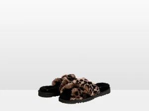 Adult's Peekaboo Slipper | Black Leopard