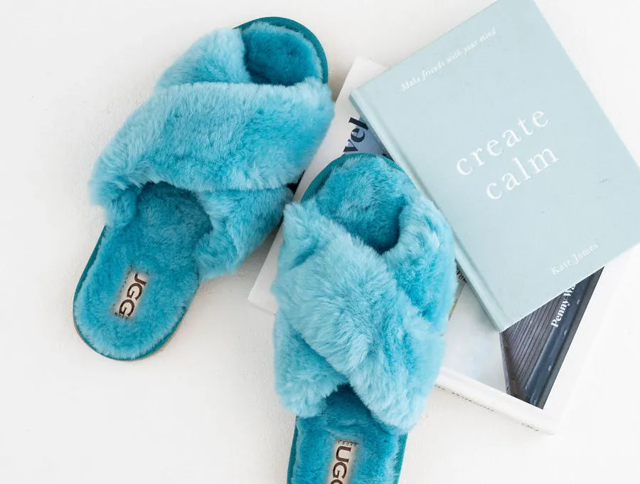 Adult's Peekaboo Slipper | Turquoise Blue