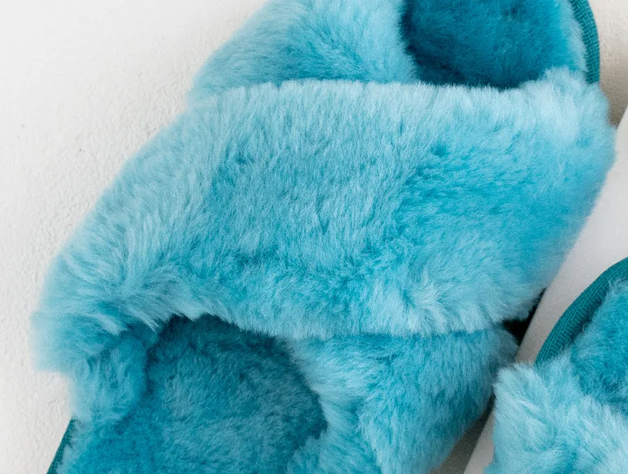 Adult's Peekaboo Slipper | Turquoise Blue