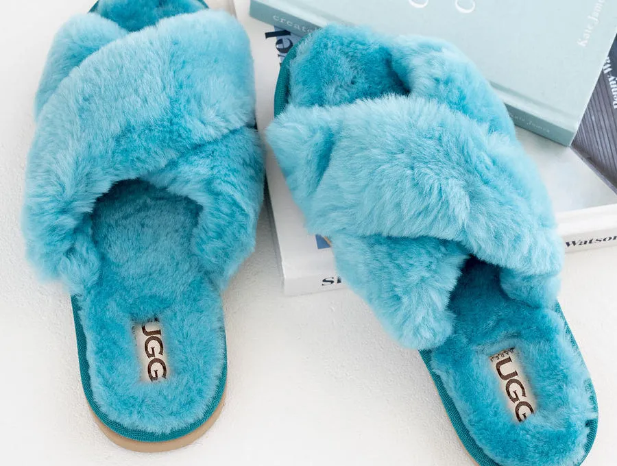 Adult's Peekaboo Slipper | Turquoise Blue