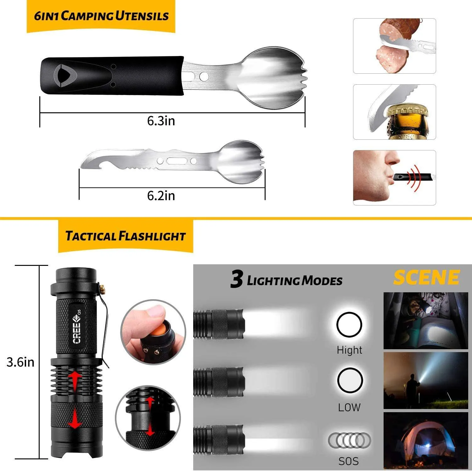 ANTARCTICA 60-in-1 Emergency Survival Gear Kit