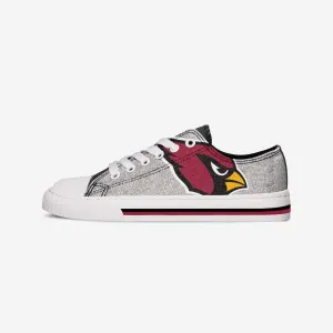 Arizona Cardinals Womens Glitter Low Top Canvas Shoe