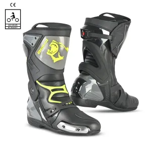 BELA Race Pro - Racing Boot - Black Grey Yellow Flouro