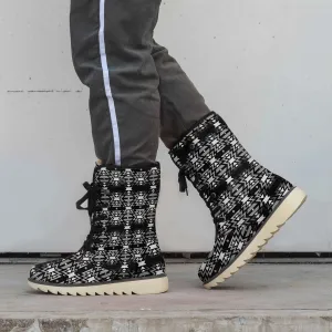 Black Fire and Gray Polar Winter Boots