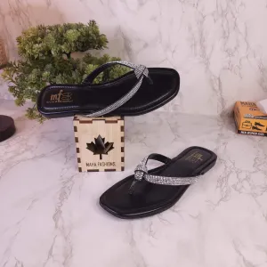 Black Slipper in Flat