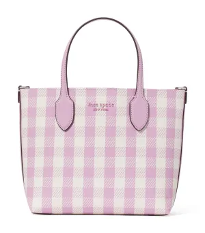 Bleecker Gingham Crossbody Tote Berry Cream Multi