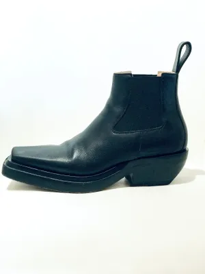 Bottega Veneta Black Square Toe Chelsea Boots