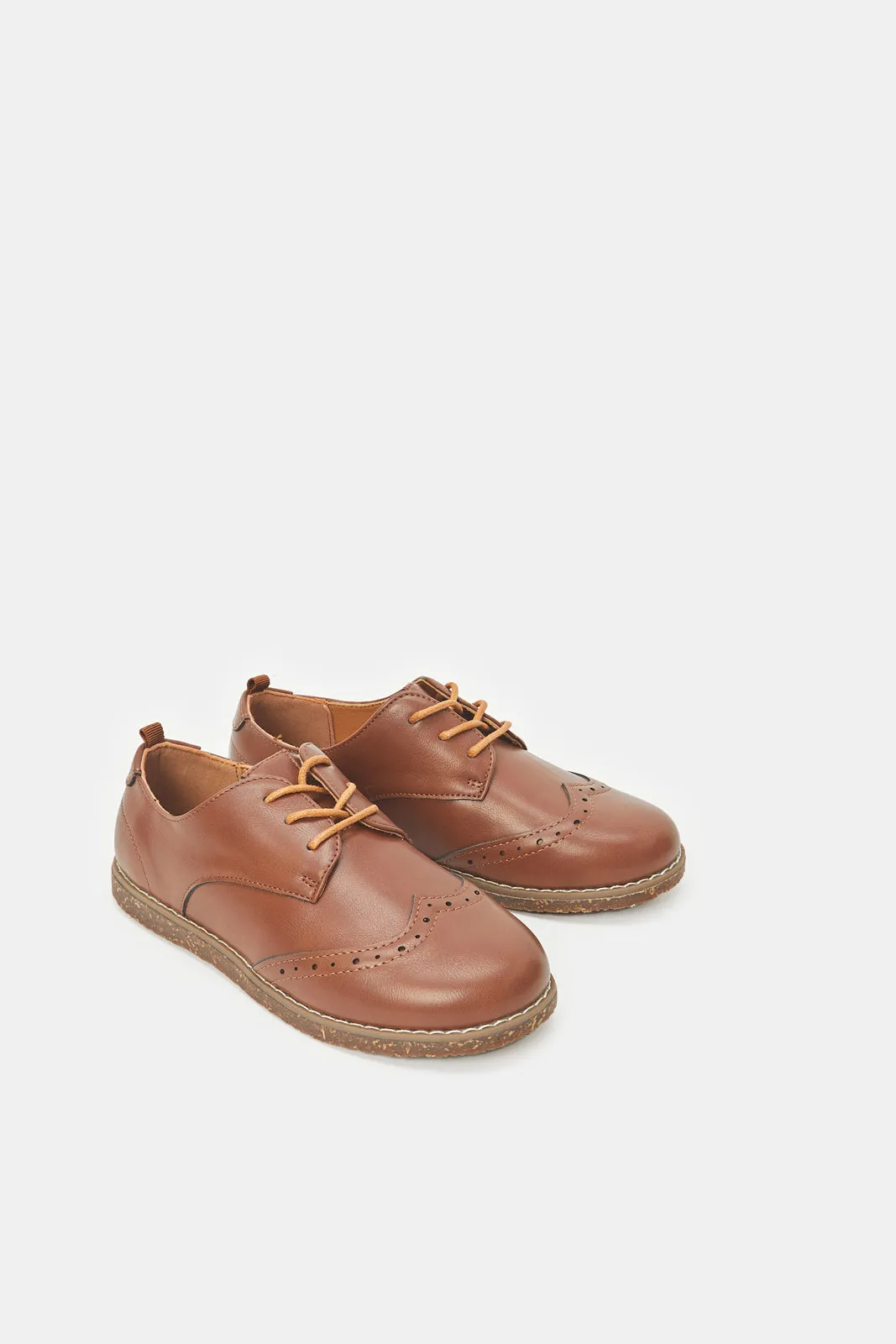 Boys Brown Lace Up Brogue