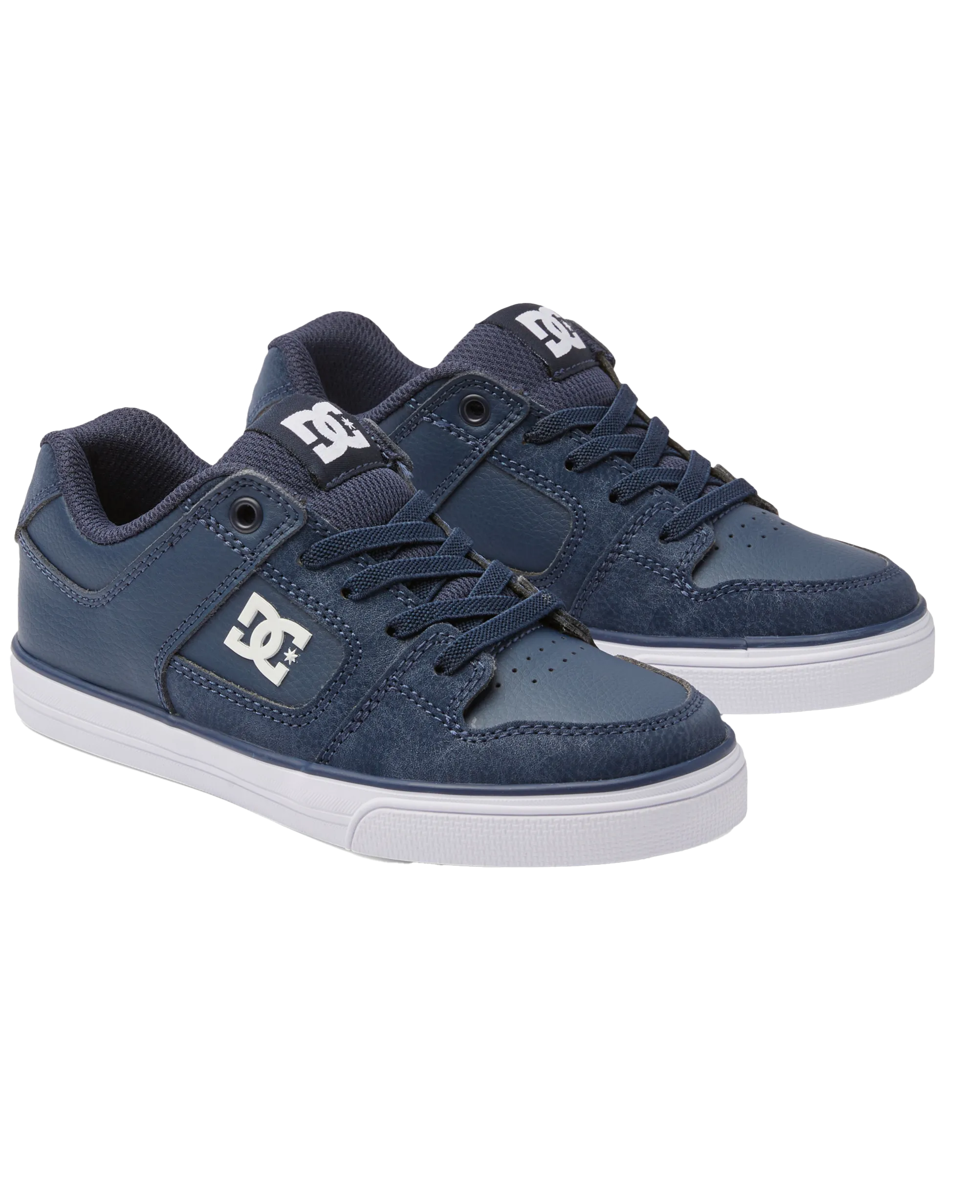 Boys Pure Elastic Shoes in Navy & White