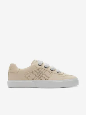 Burberry Kids Noah Trainers in Beige