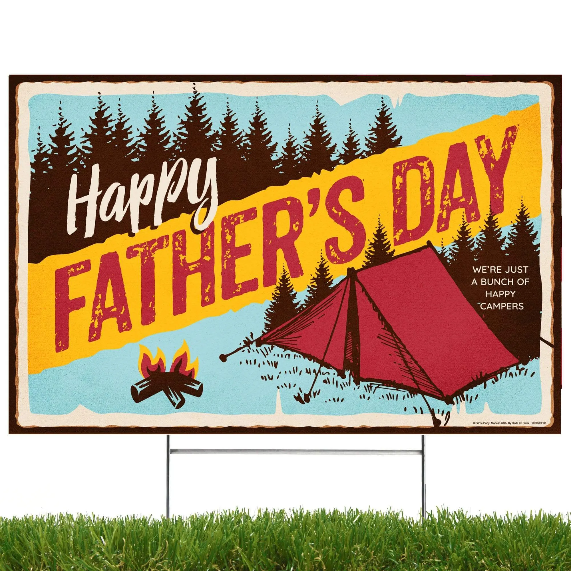 Camping Father's Day Yard Sign