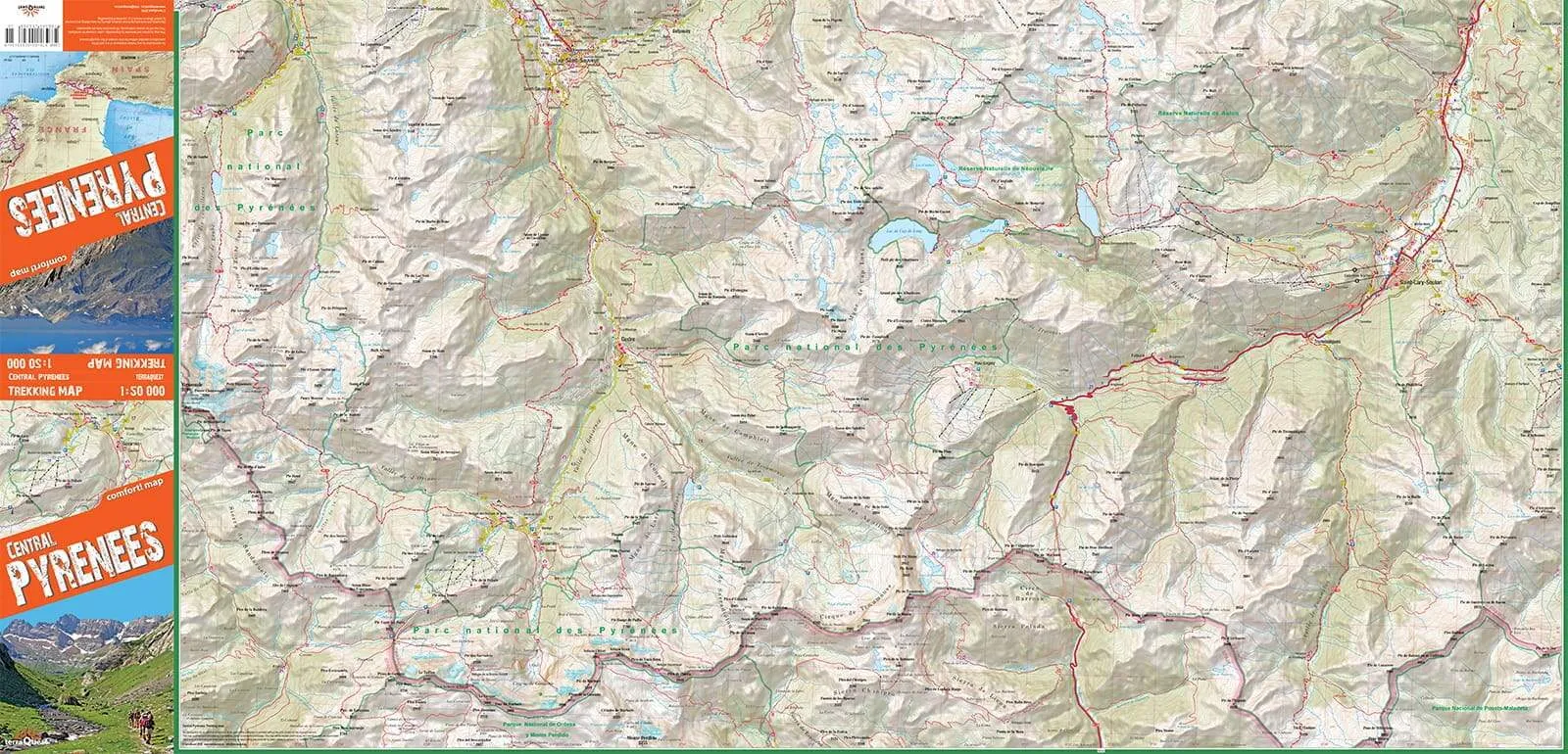 Central Pyrenees Hiking Map by TerraQuest (2015)