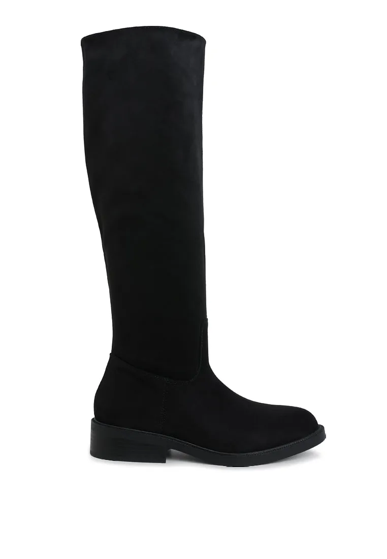 Chiru Round Toe Microfiber Calf Boots