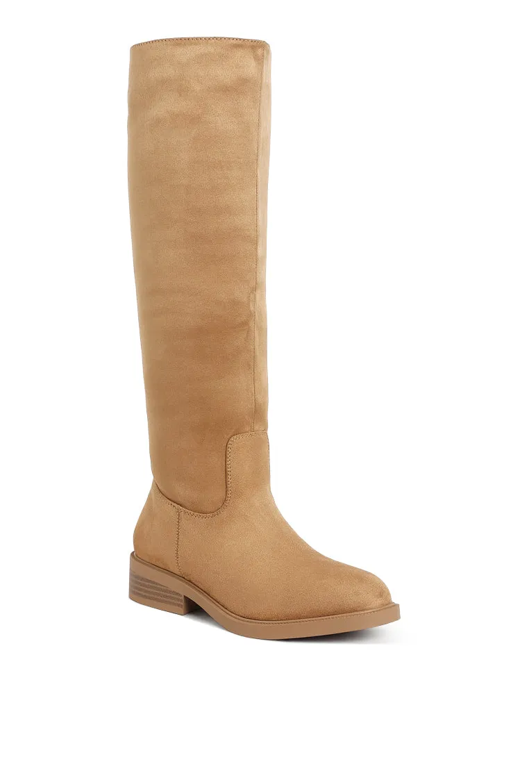 Chiru Round Toe Microfiber Calf Boots