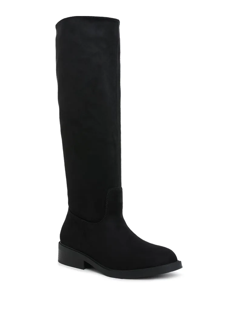 Chiru Round Toe Microfiber Calf Boots