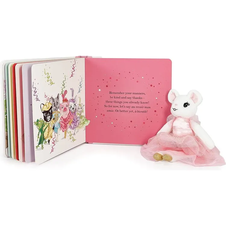 Claris The Mouse: Claris Says Merci & Pink Mini Plush Doll Book Bundle