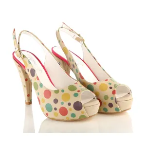 Colored Dots Heel Shoes PLT2045