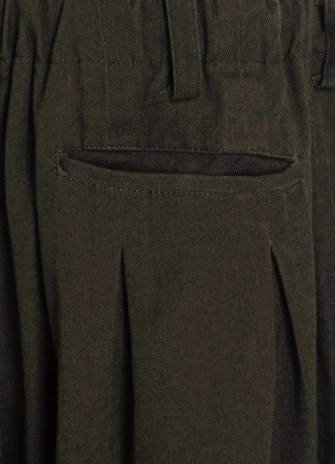 COTTON DRILL "BORO"APPLIQUE CULOTTE PANTS