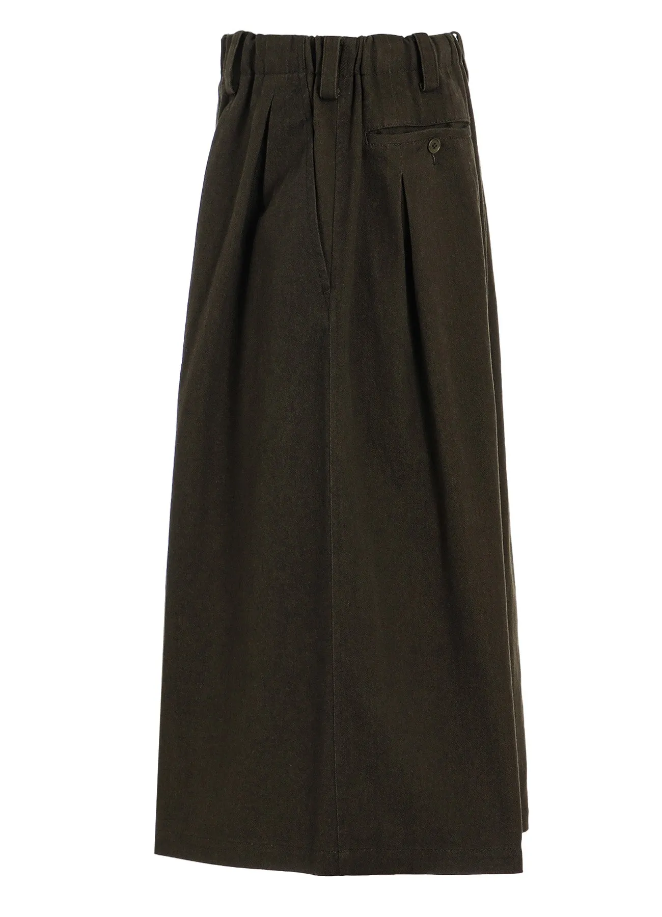 COTTON DRILL "BORO"APPLIQUE CULOTTE PANTS