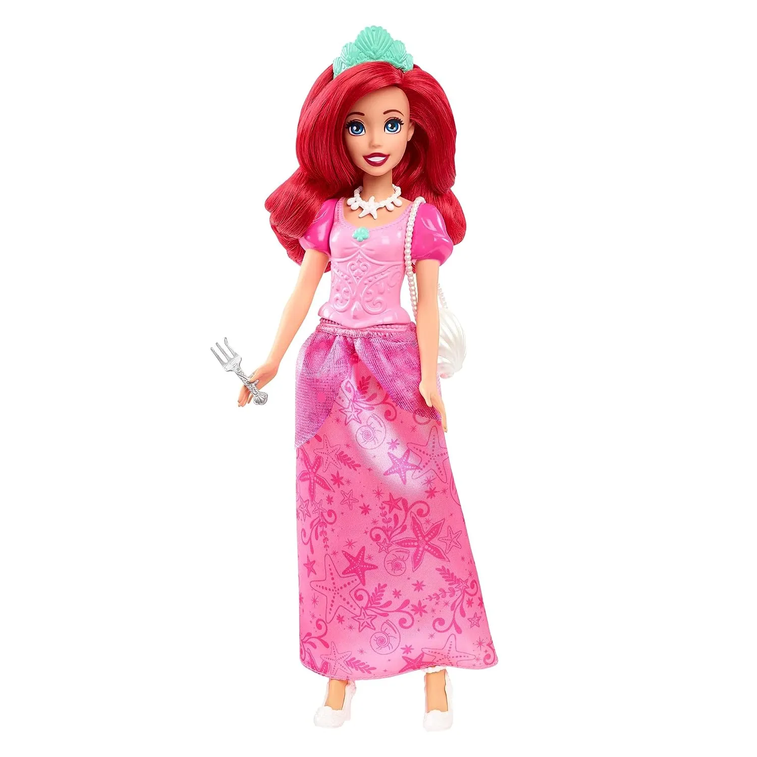 Disney Princess Ariel Fashion Doll in Signature Pink Dress and 9 Accessories Inspired by The Movie for Kids Ages 3 