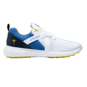 FootJoy Flex XP Ryder Cup Spikeless Shoes - White/Blue/Yellow