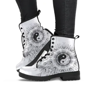 Fractalized Special Edition Yin & Yang Mandala | Leather Boots | Mandalazed