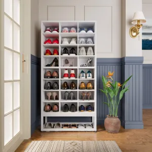 Freestanding Shoe Cabinet, 8-Tier Shoe Storage Rack with 24 Cubbies