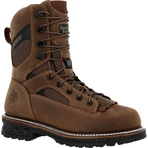 Georgia Mens 9in Logger CT 400G WP Brown Leather Work Boots