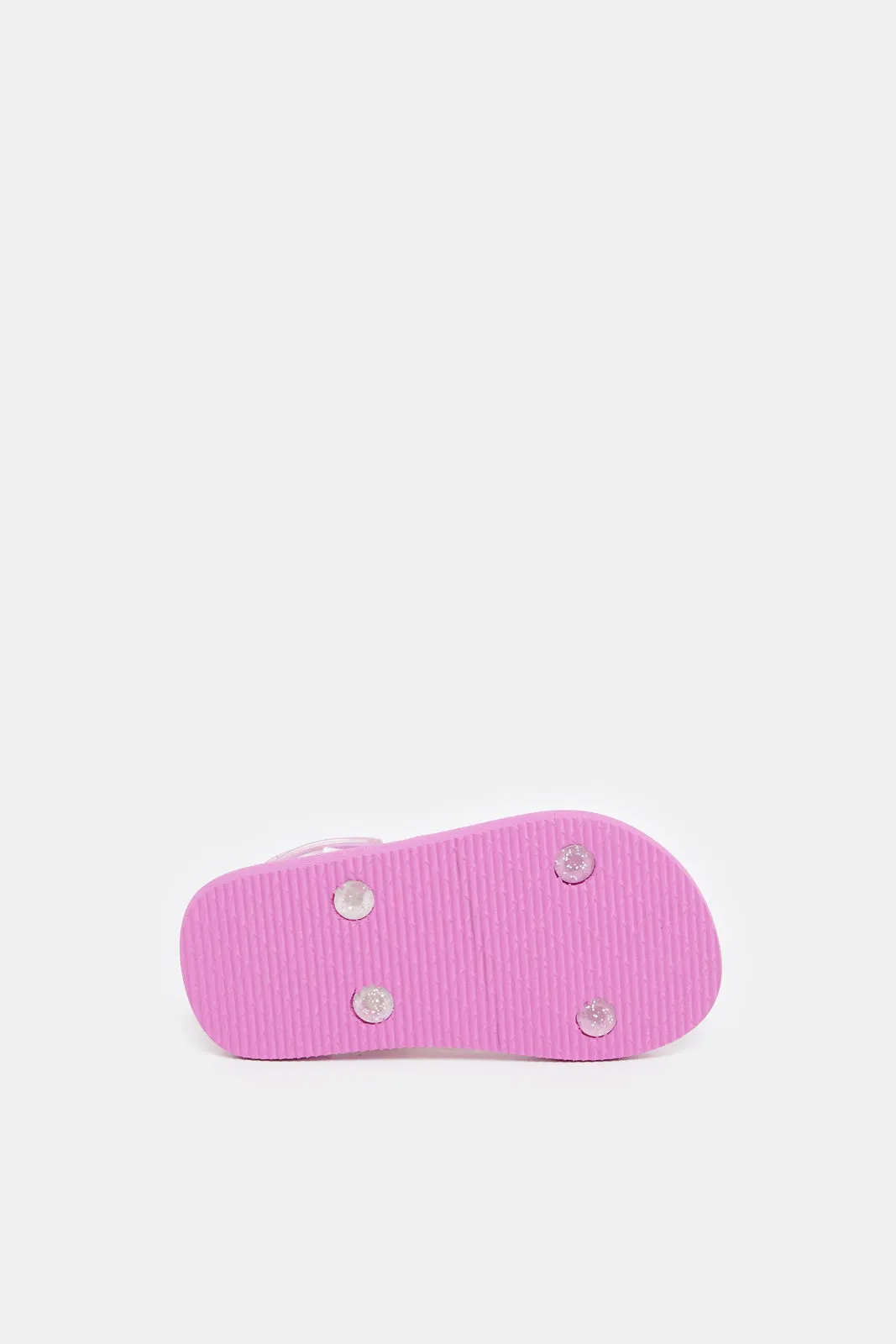 Girls Fuchsia Embellished Backstrap Slide