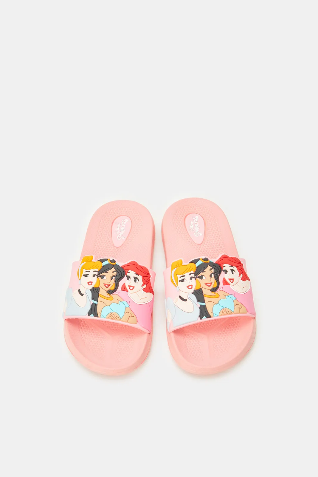 Girls Pink Embossed With Disney Princess Slide