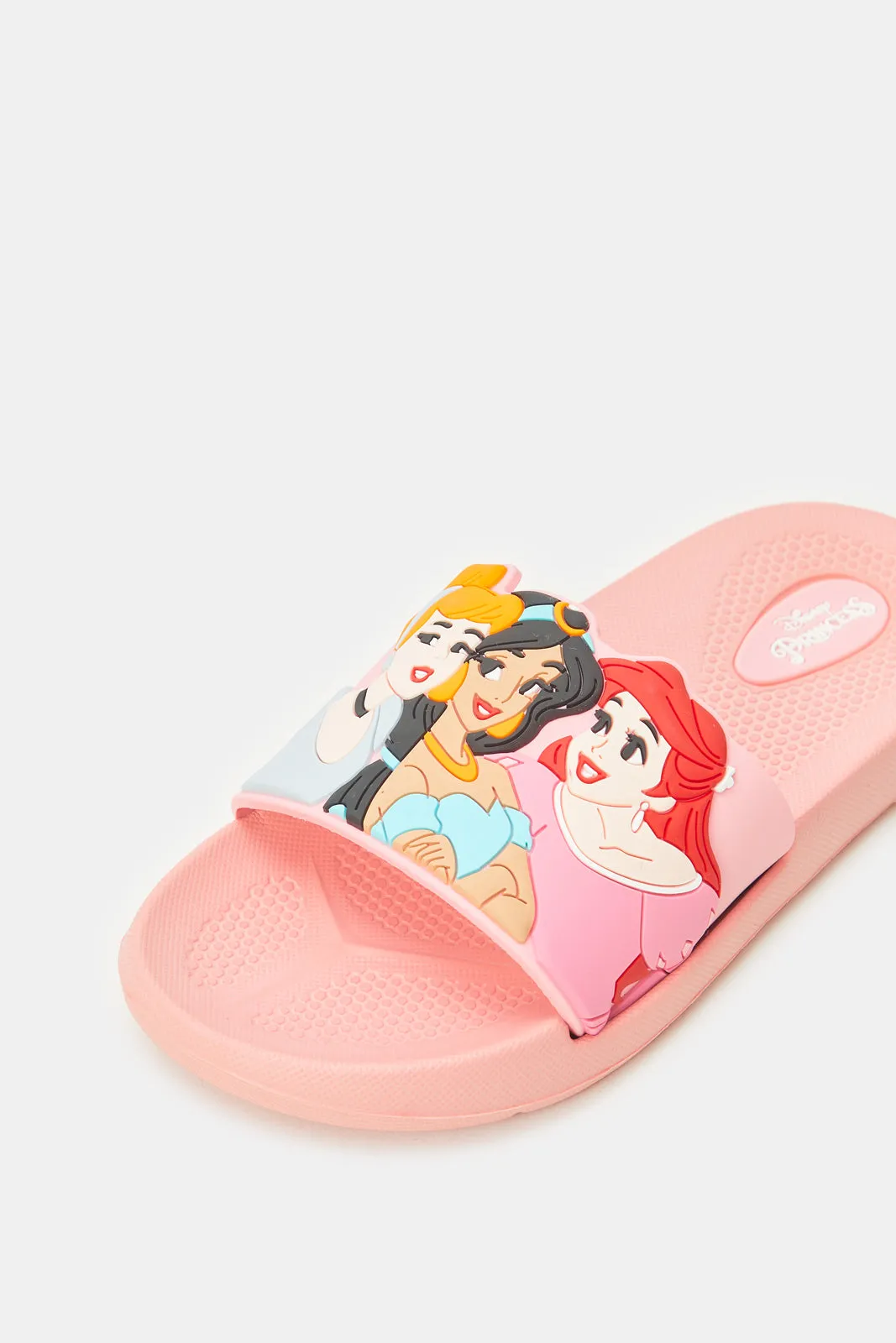 Girls Pink Embossed With Disney Princess Slide