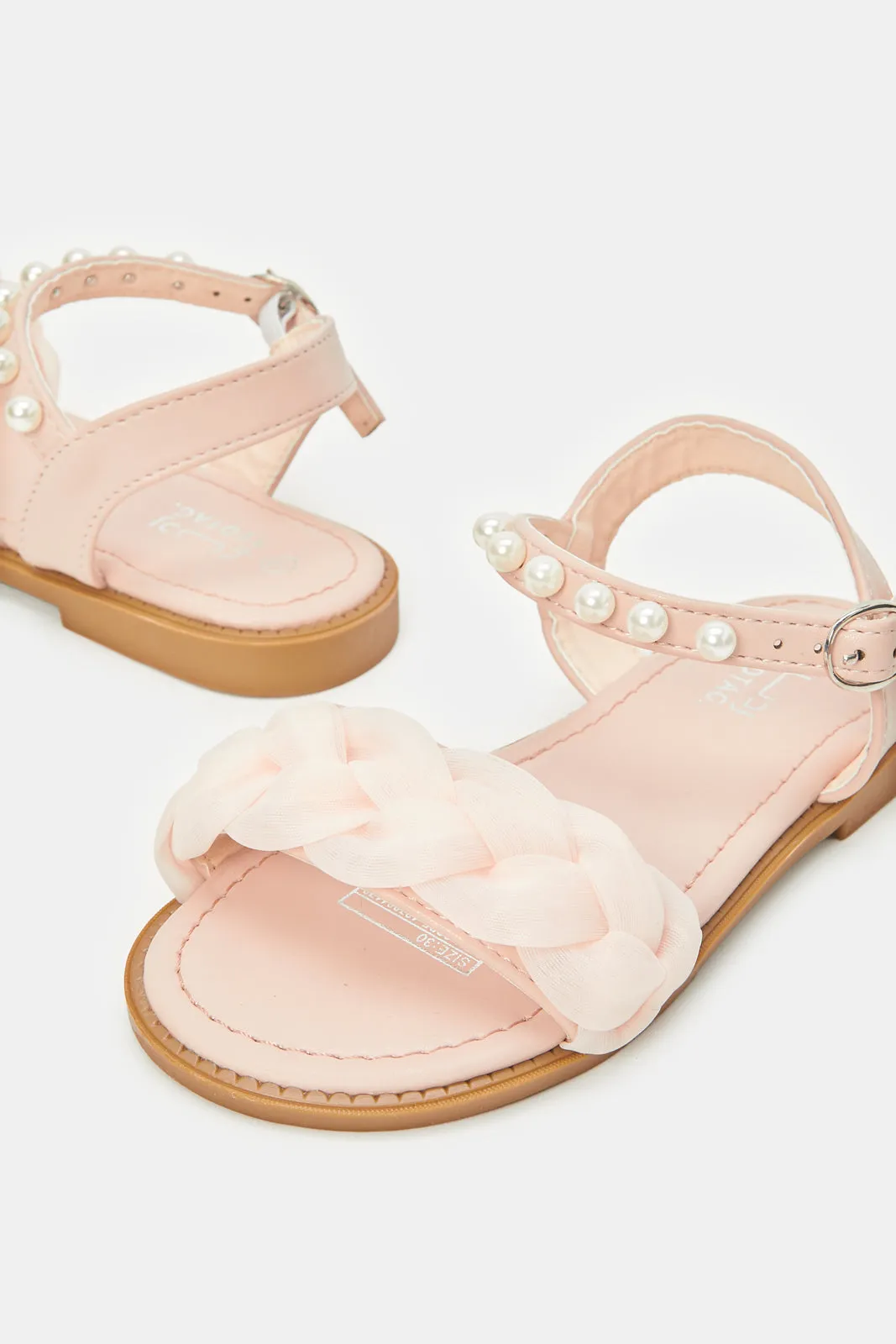 Girls Pink Pearl Sandal