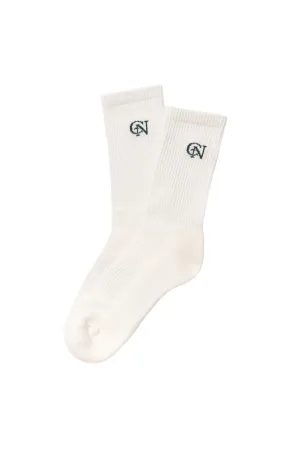 GREENICH LOGO Sports Socks_White