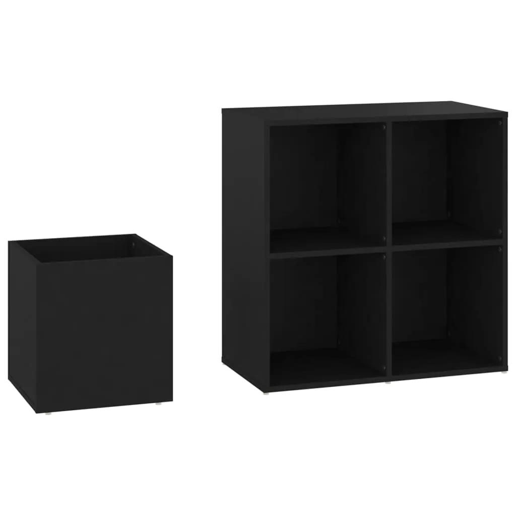 Hall Shoe Cabinet Black 105x35.5x70 cm Chipboard