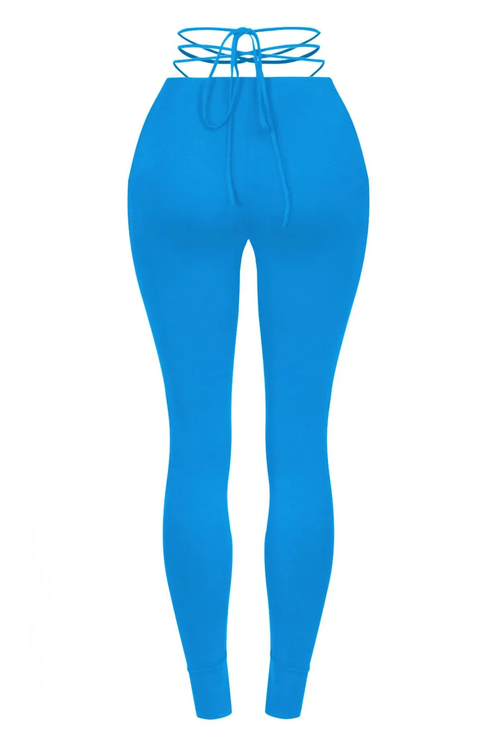 Head In The Cloud Low Rise Waist Tie Leggings