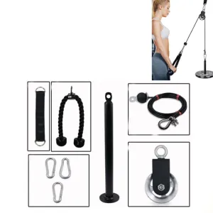 Homemade Fitness Equipment Home High Pull-Down Training Equipment Rally Triceps, Specification: 2.0cm Bell Plate Tray Set 4