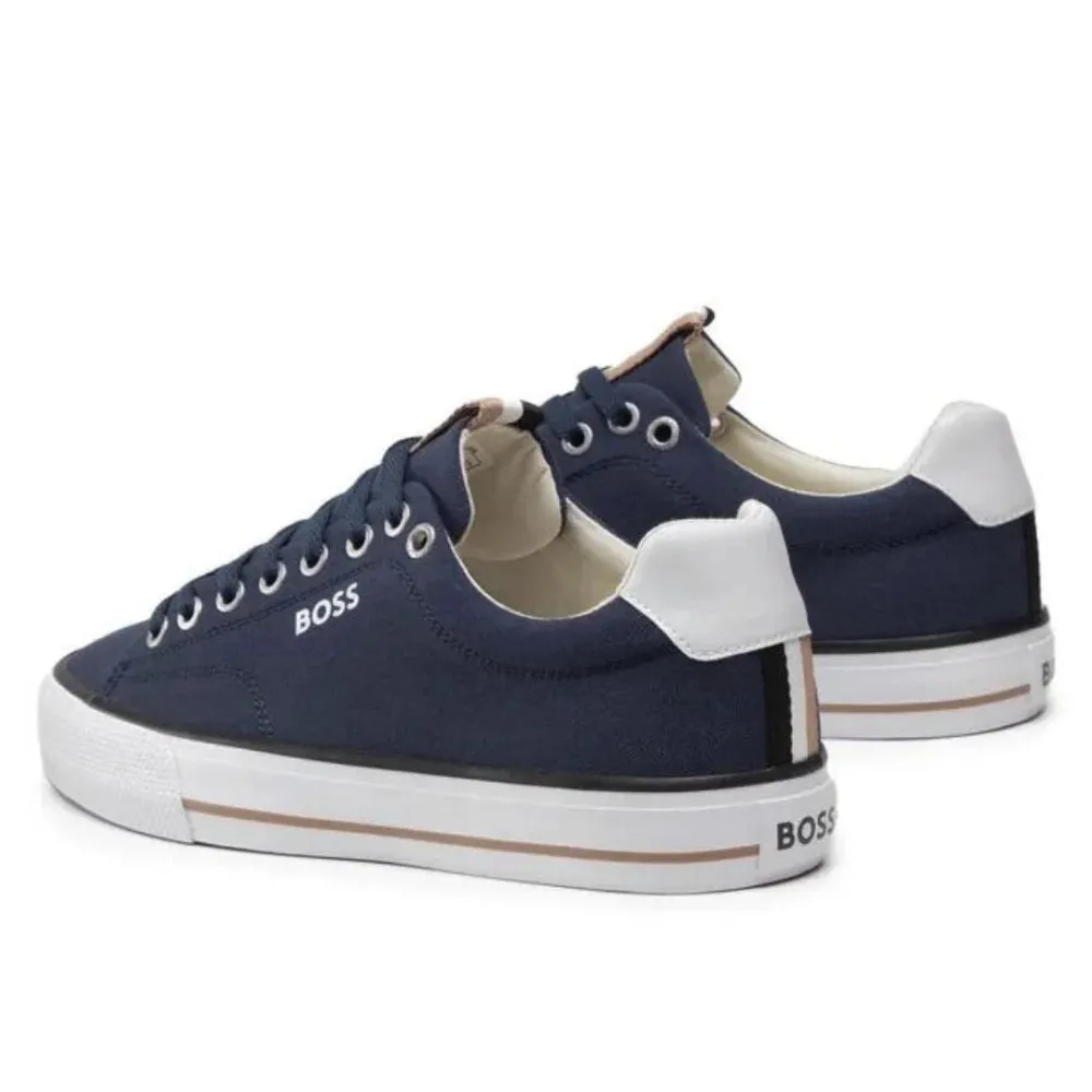 HUGO BOSS Aiden TENN LTB Canvas Trainers Men 50470866-NVY