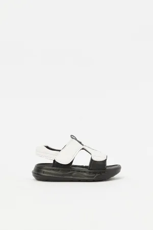 Infant Boys White And Black Casual Sandal