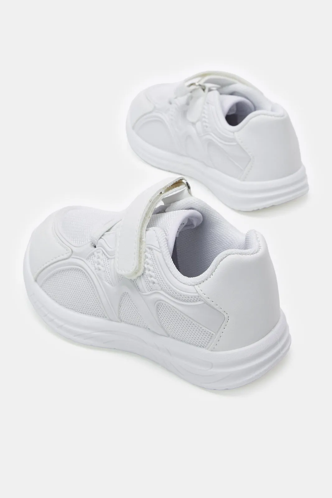 Infant Girls White Velcro Pump