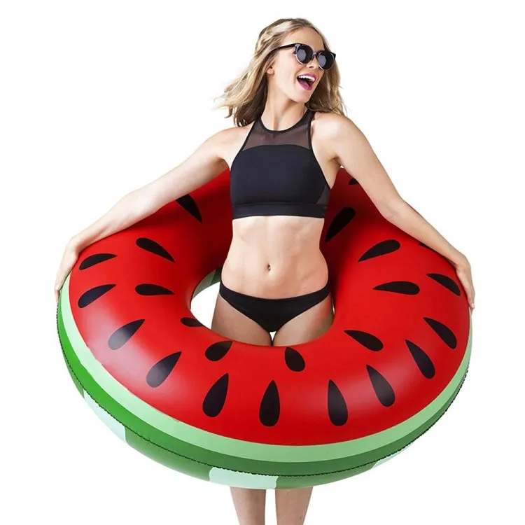 Inflatable Watermelon Shaped Swimming Ring, Inflated Size: 114 x 114cm