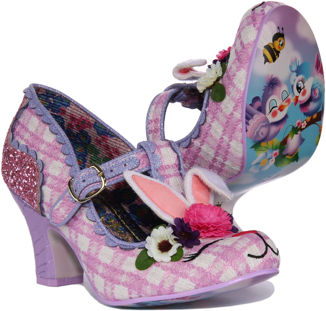 Irregular Choice Bunny Bounce In Pink Purple For Women