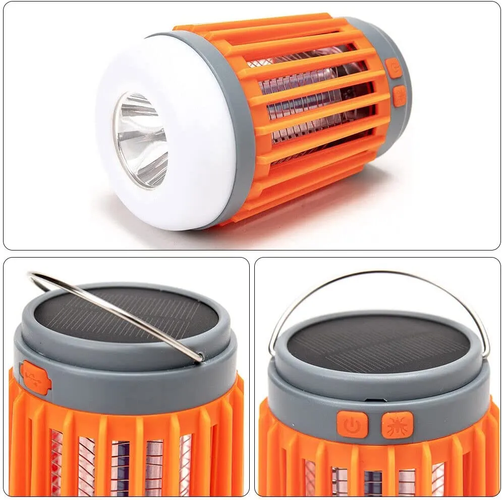 ITEM# 0082   Bug Zapper Light Bulb 2pcs, 3 in 1 Mosquitoes Killer USB Rechargeable Camping Lantern Flashlight Tent Light, IPX6 Waterproof Portable Light Bulb Zapper for Doorway, Corridor, Balcony, Patio (Watch Video)