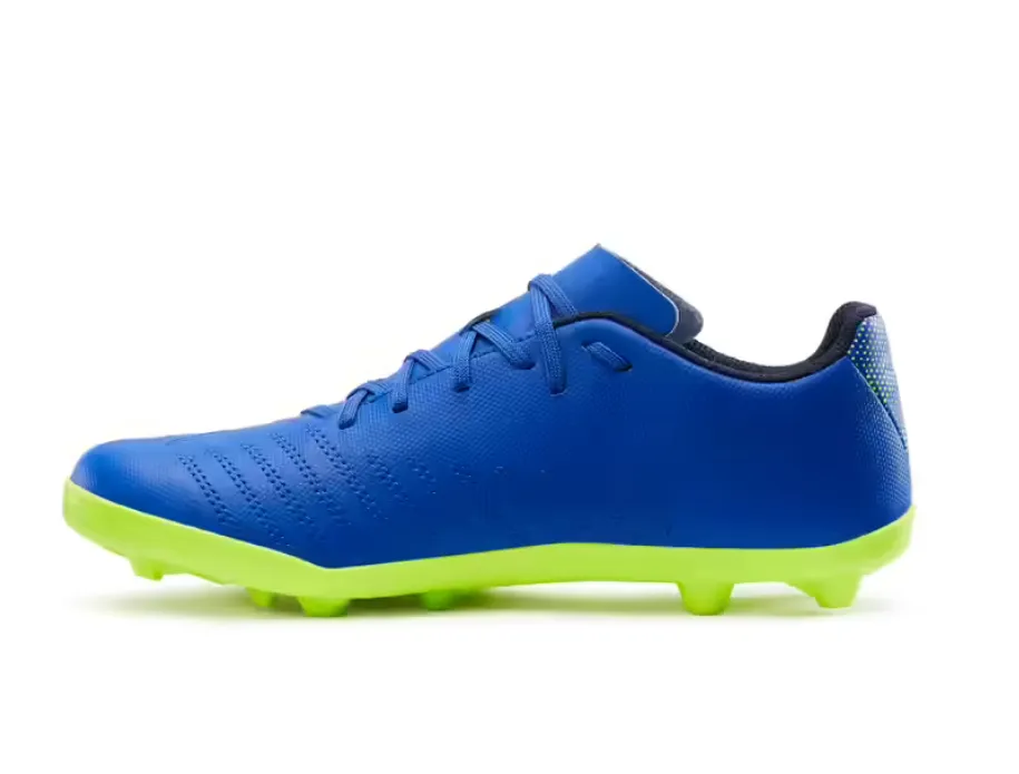 Kds' Dry Pitch Lace-Up Football Boots Agility 140 FG - Blue/Yellow