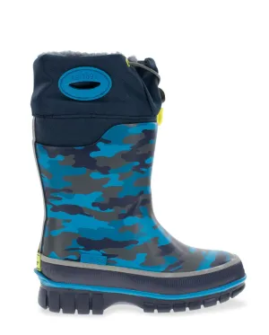 Kids Camo Frost Neoprene Cold Weather Boot - Navy