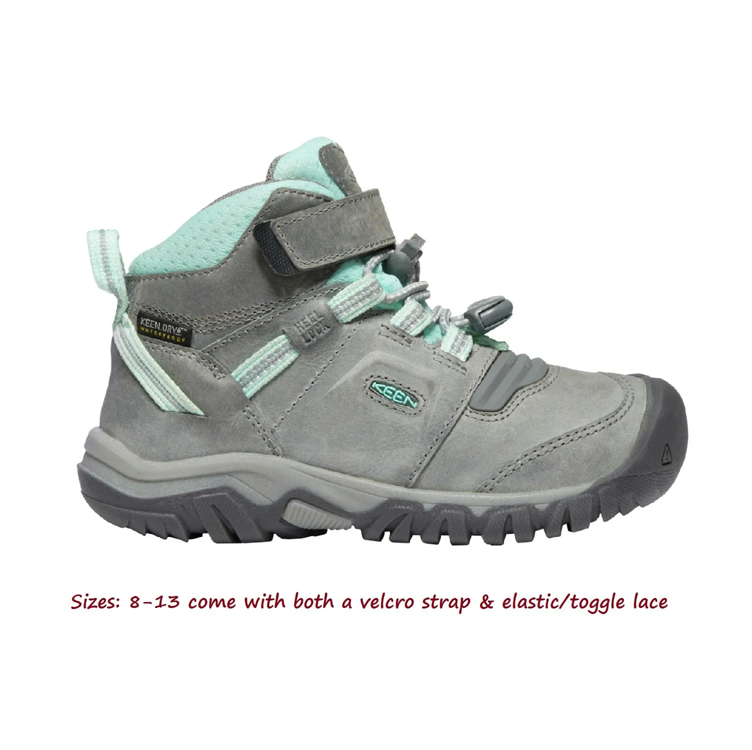 Kid's Ridge Flex Mid WP Hiking Boot - Grey/Blue Tint