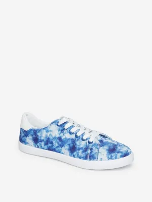 LUNA BLU Indigo Tie-Dye Pattern Sneakers